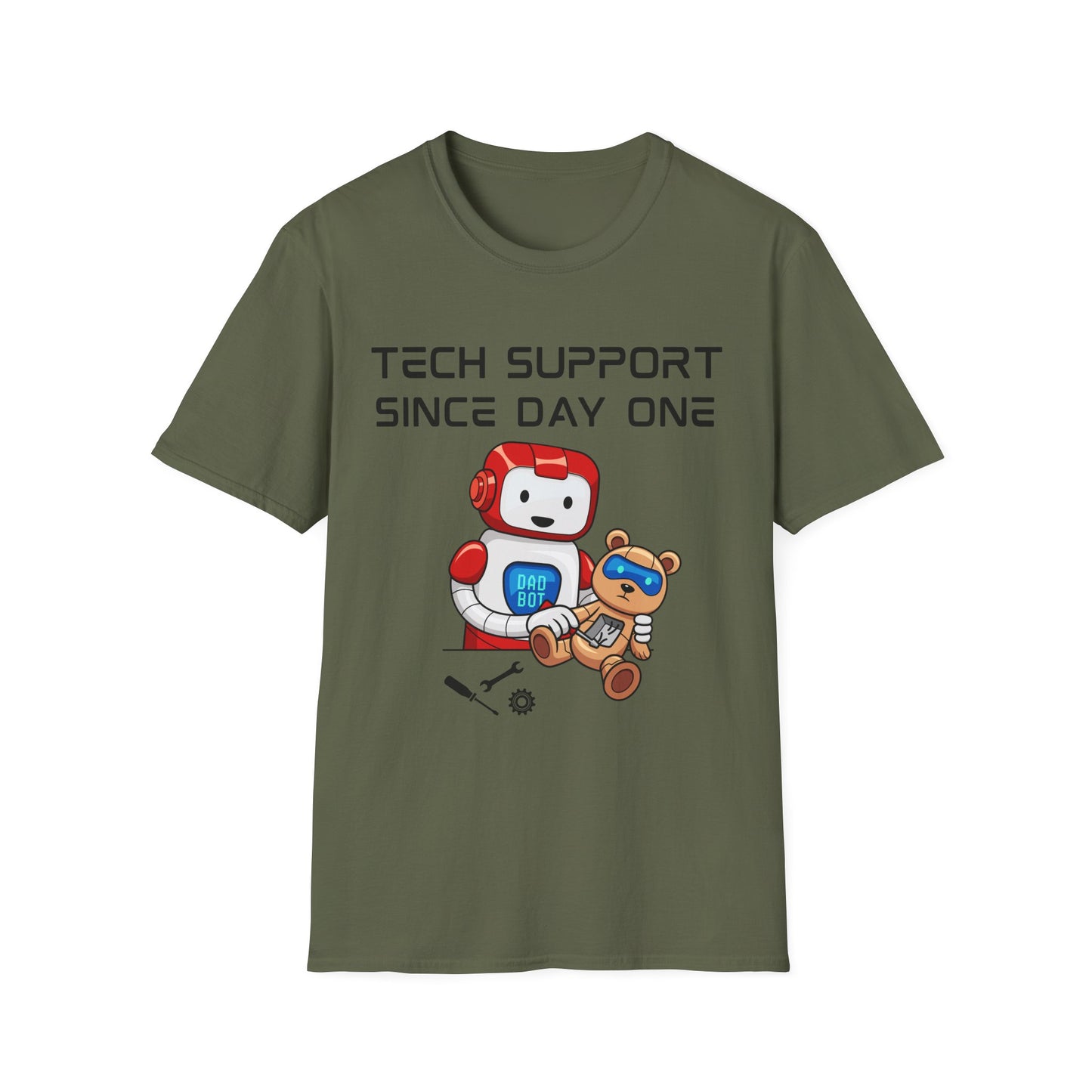 Tech Support DADBot Design - Unisex Softstyle T-Shirt
