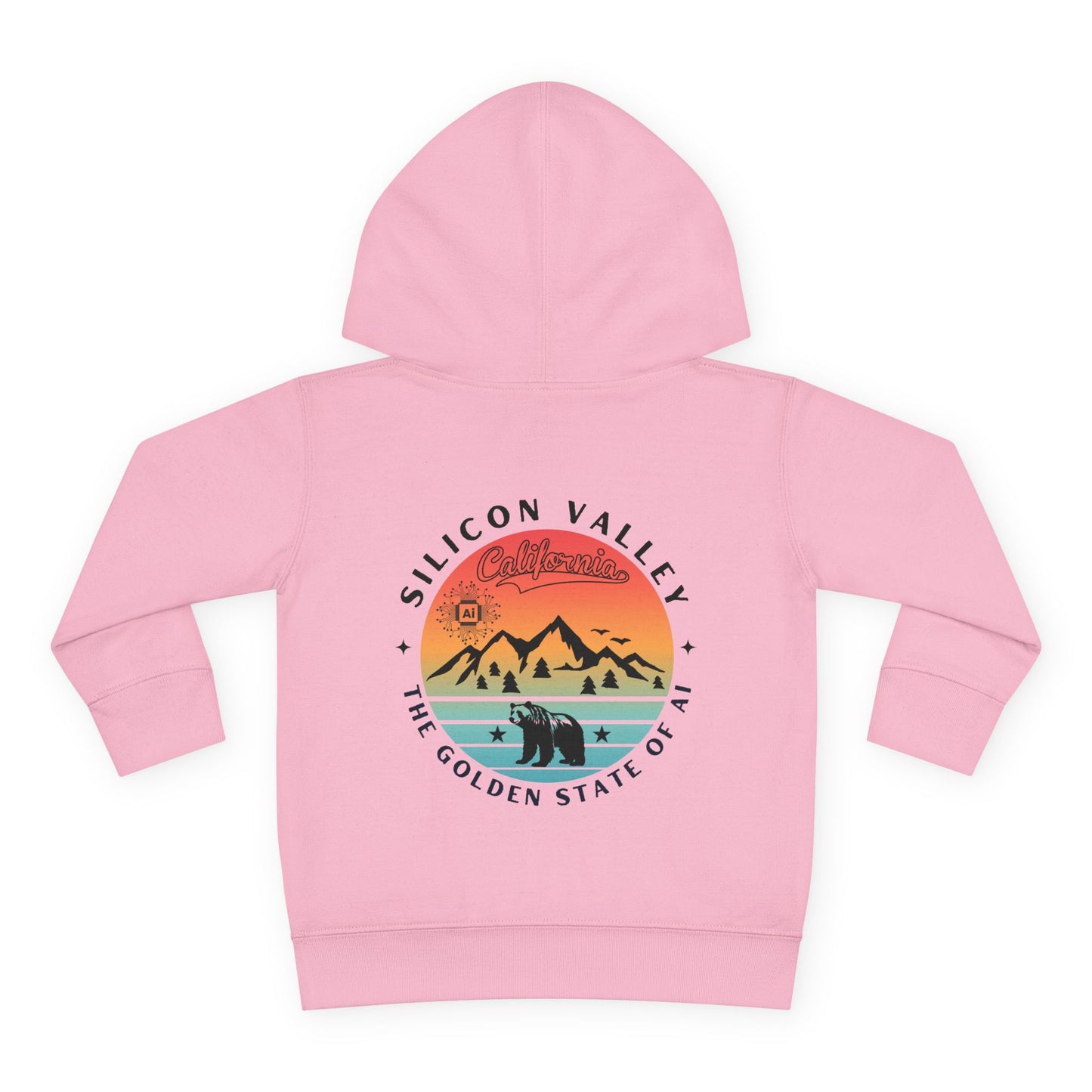 Silicon Valley CA The Golden State of AI - Toddler Tech Themed Hoodie