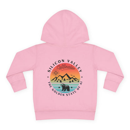 Silicon Valley CA The Golden State of AI - Toddler Tech Themed Hoodie