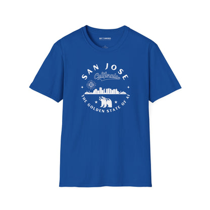 San Jose CA The Golden State of AI - Unisex Softstyle Tee