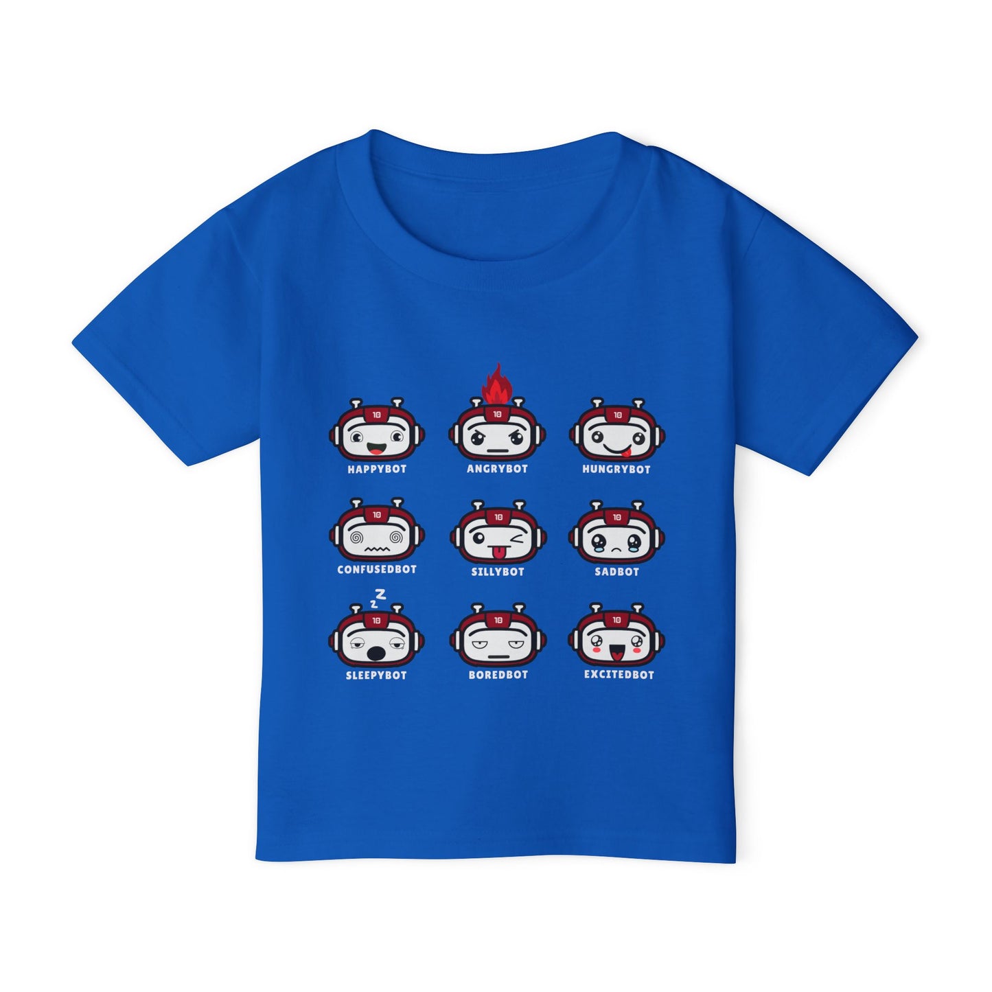 Toddler Robot Emotions Short Sleeve Tee