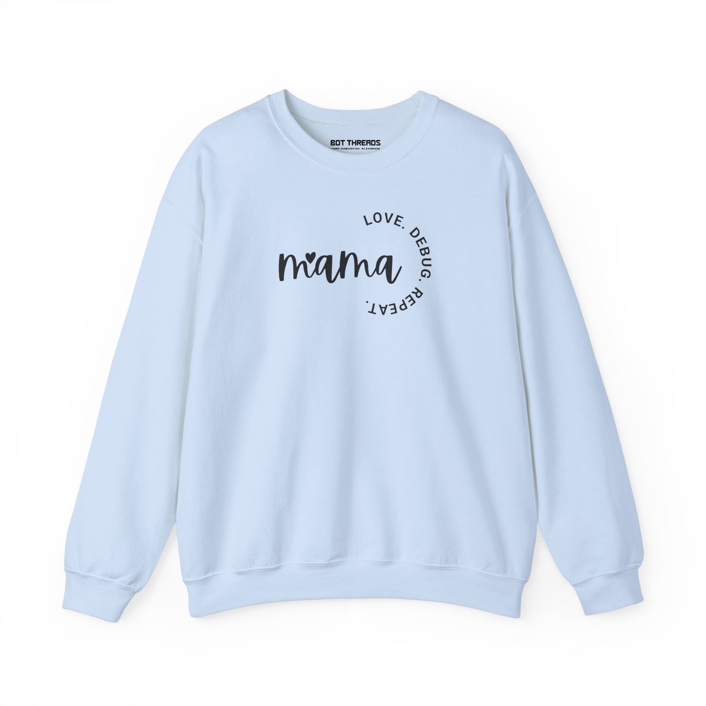 Love. Debug. Repeat. - Cozy Crewneck Sweatshirt