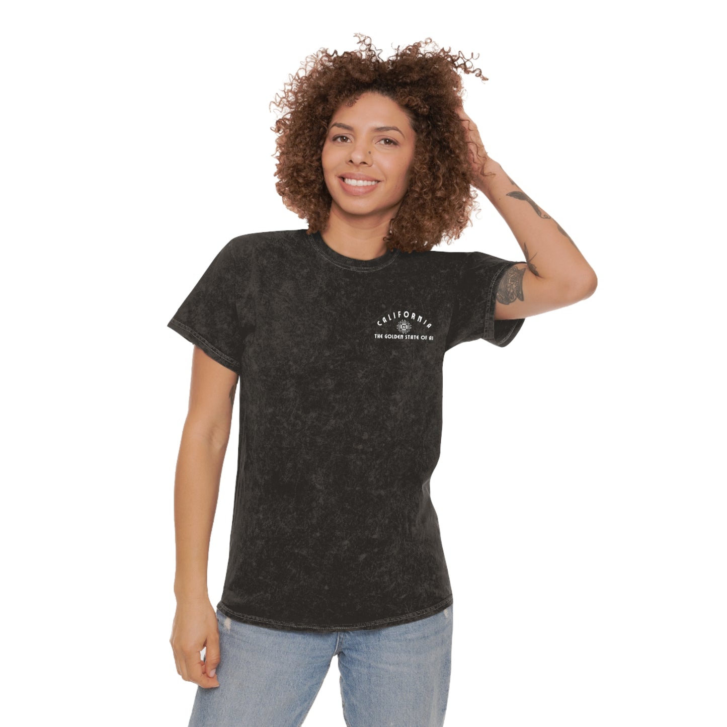 California The Golden State of AI - Mineral Wash Tee