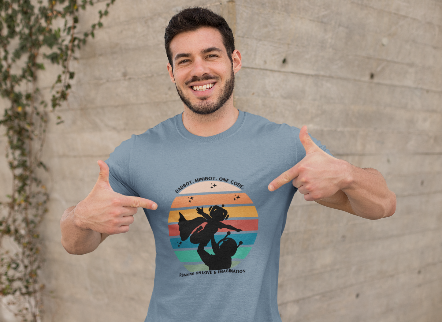 DadBot. MiniBot (boy). One Code.  Unisex T-shirt