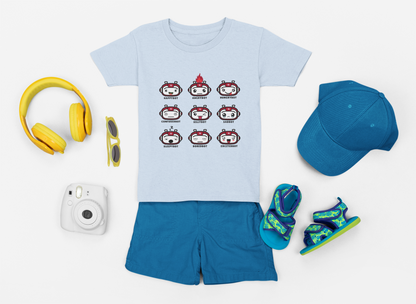 Toddler Robot Emotions Short Sleeve Tee