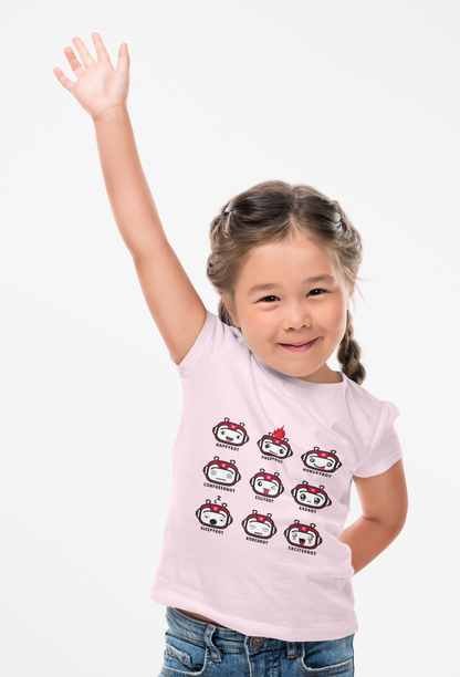 Toddler Robot Emotions Short Sleeve Tee