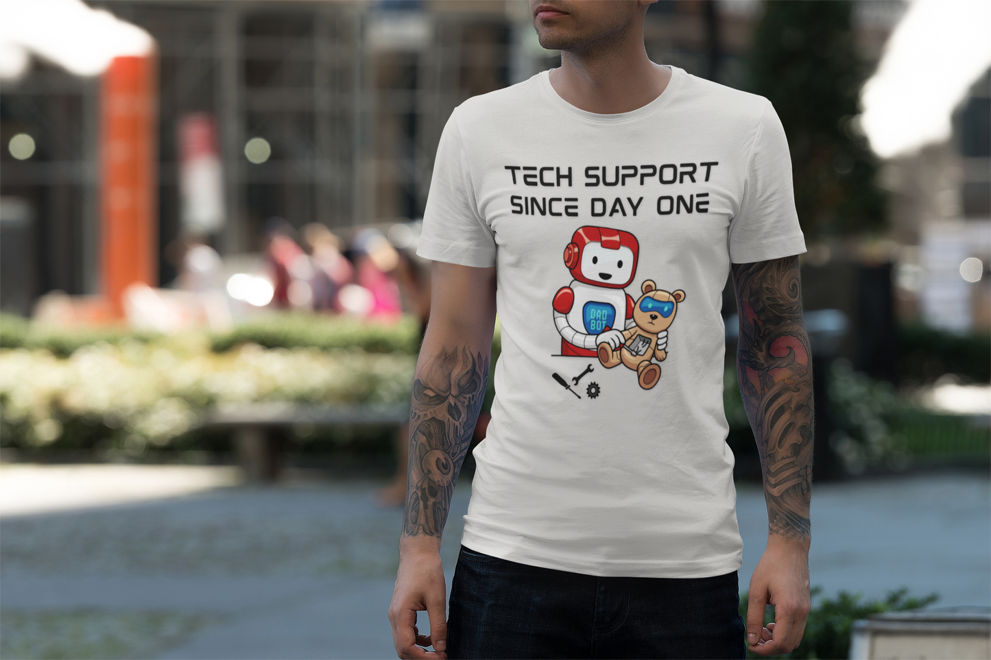 Tech Support DADBot Design - Unisex Softstyle T-Shirt