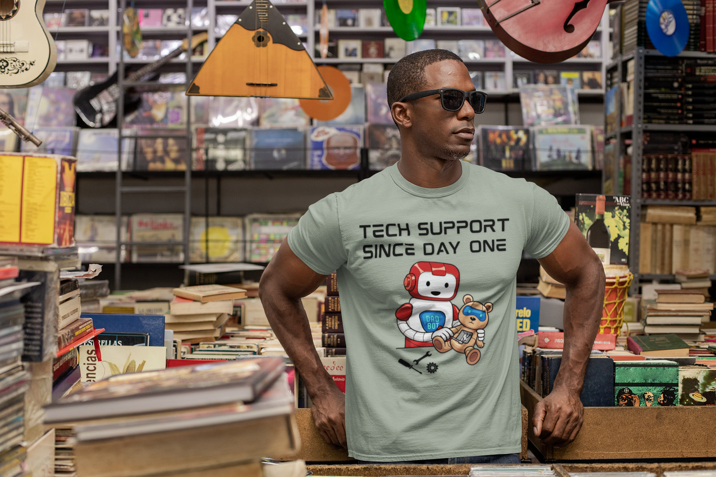 Tech Support DADBot Design - Unisex Softstyle T-Shirt