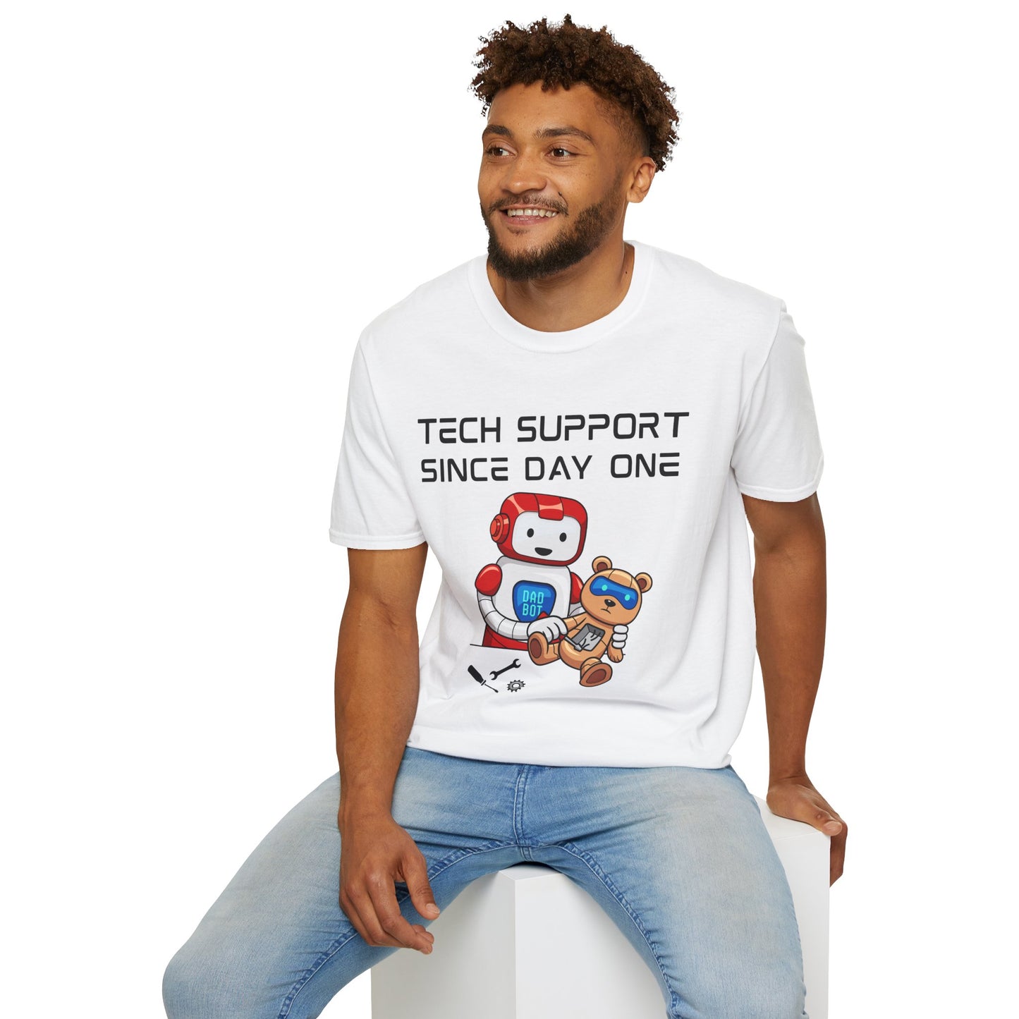 Tech Support DADBot Design - Unisex Softstyle T-Shirt