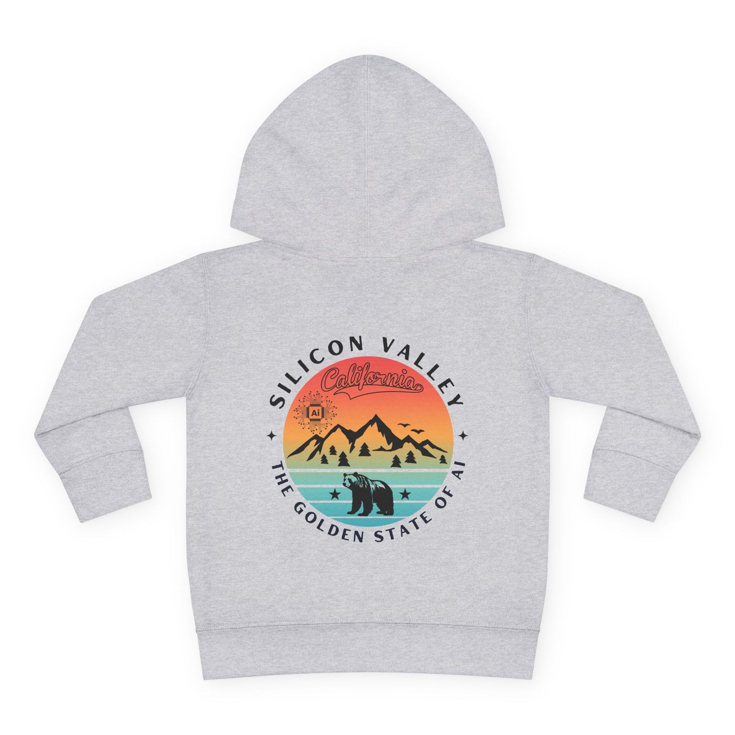 Silicon Valley CA The Golden State of AI - Toddler Tech Themed Hoodie