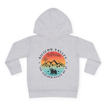 Silicon Valley CA The Golden State of AI - Toddler Tech Themed Hoodie