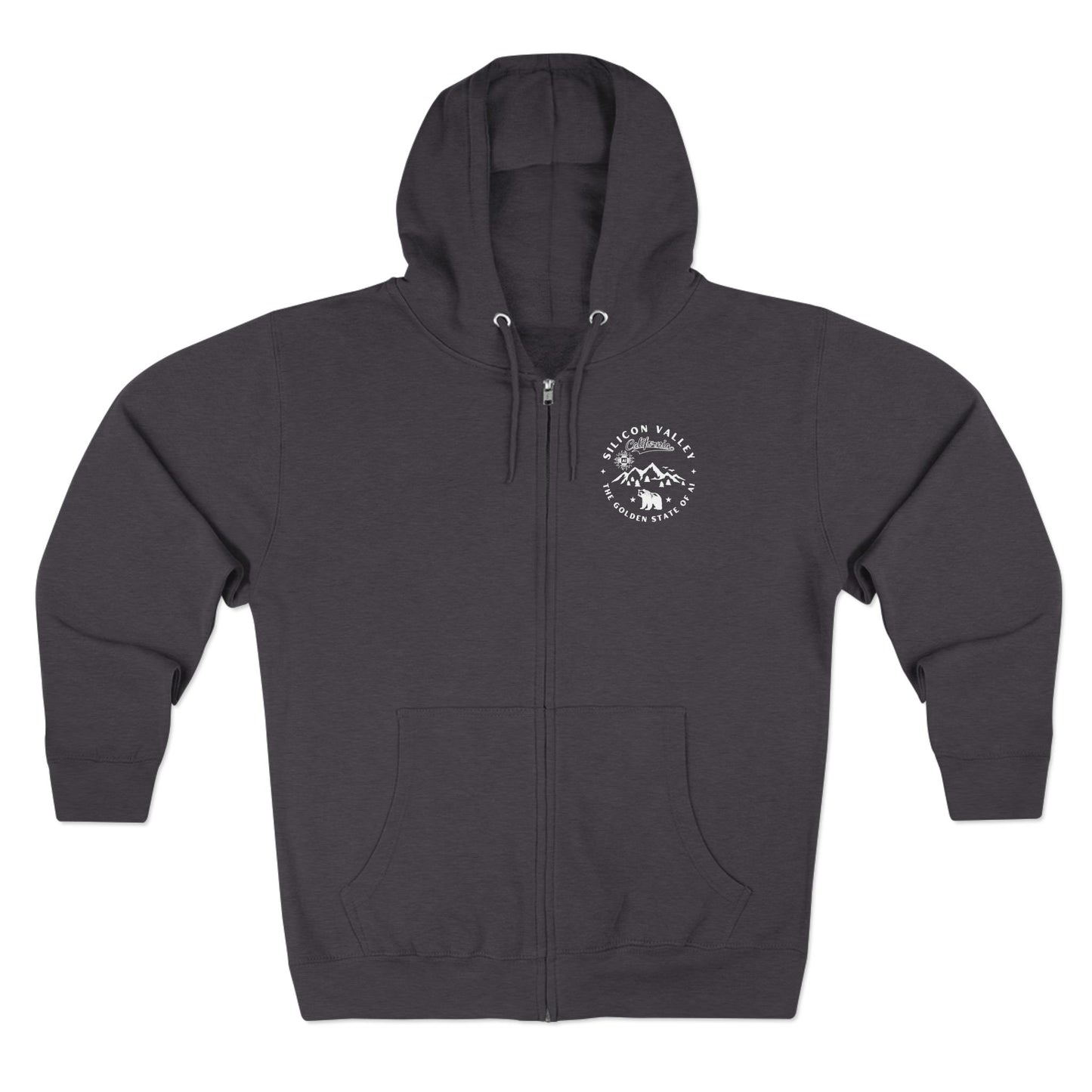 Silicon Valley CA The Golden State of AI - Unisex Zip Hoodie