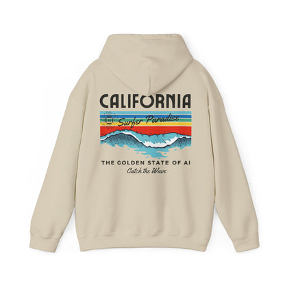 Catch the Wave CA The Golden State of AI - Perfect for AI Tech Beach Lovers & Adventure Seekers
