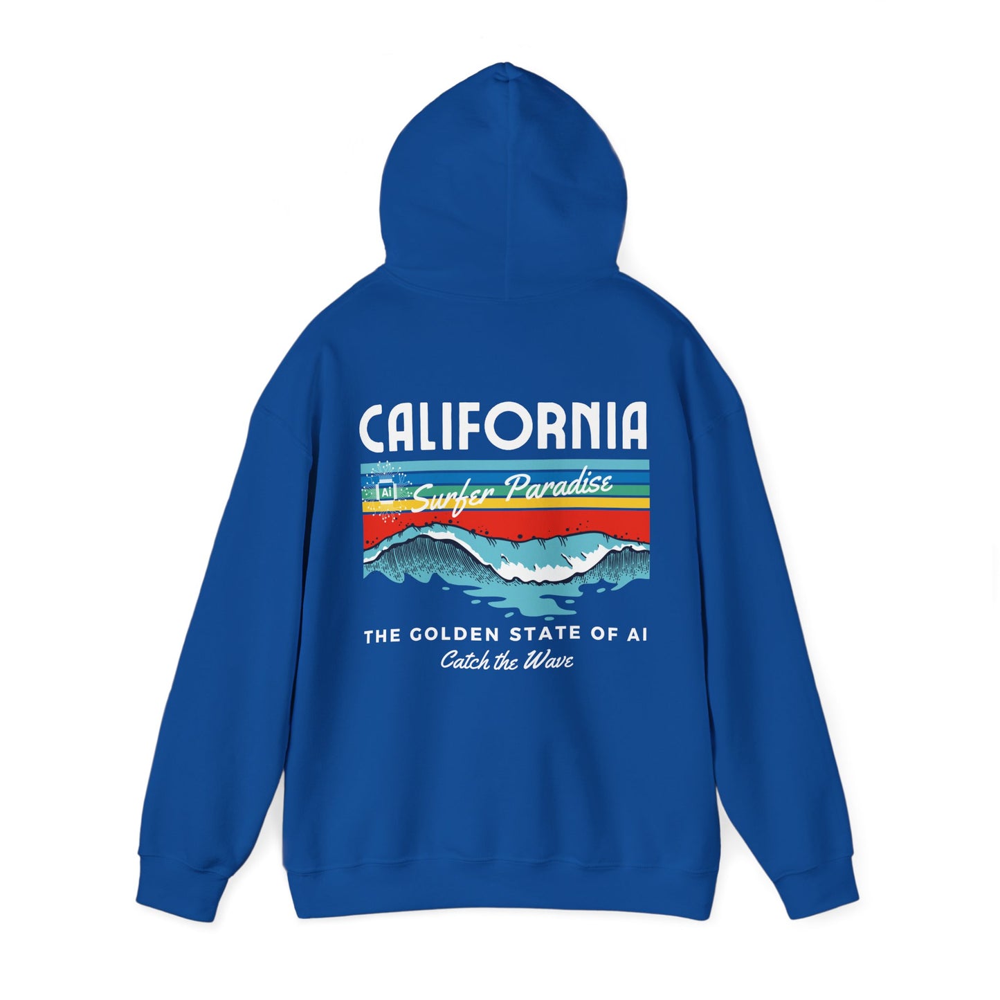 Catch the Wave CA The Golden State of AI - Perfect for AI Tech Beach Lovers & Adventure Seekers