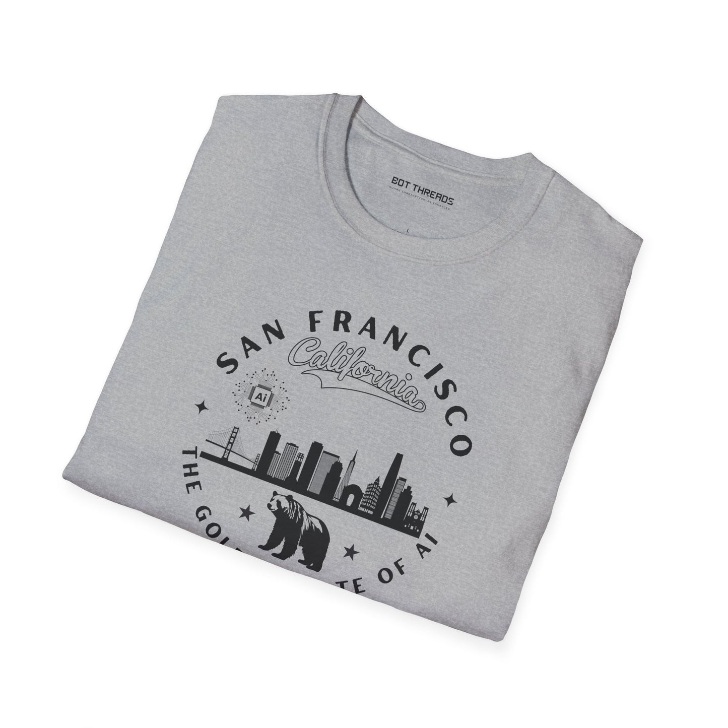San Francisco CA The Golden State of AI - Unisex Softstyle Tee