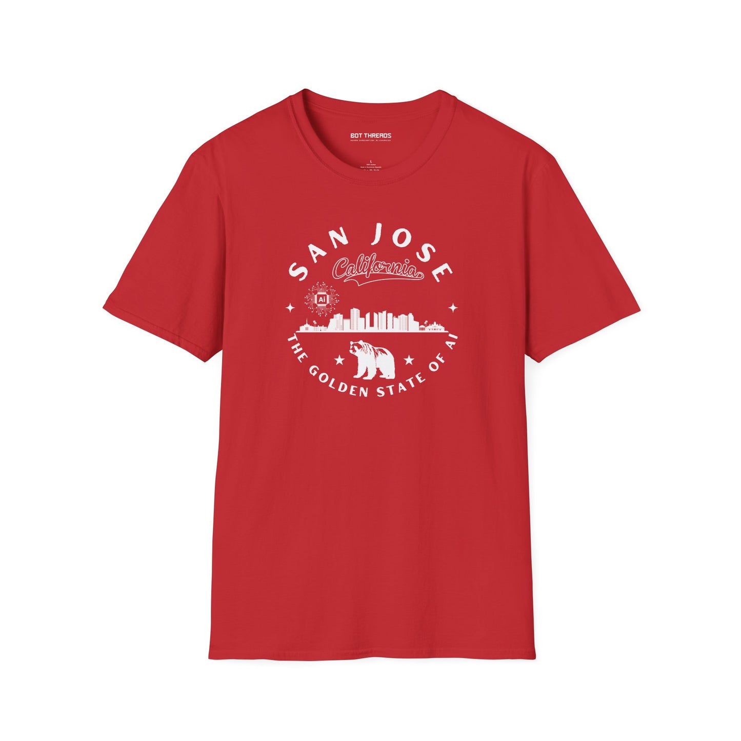 San Jose CA The Golden State of AI - Unisex Softstyle Tee