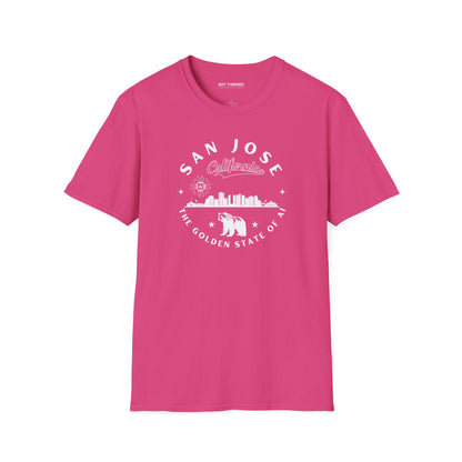 San Jose CA The Golden State of AI - Unisex Softstyle Tee