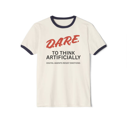 Retro Unisex Tee - D A R E To Think Artificially