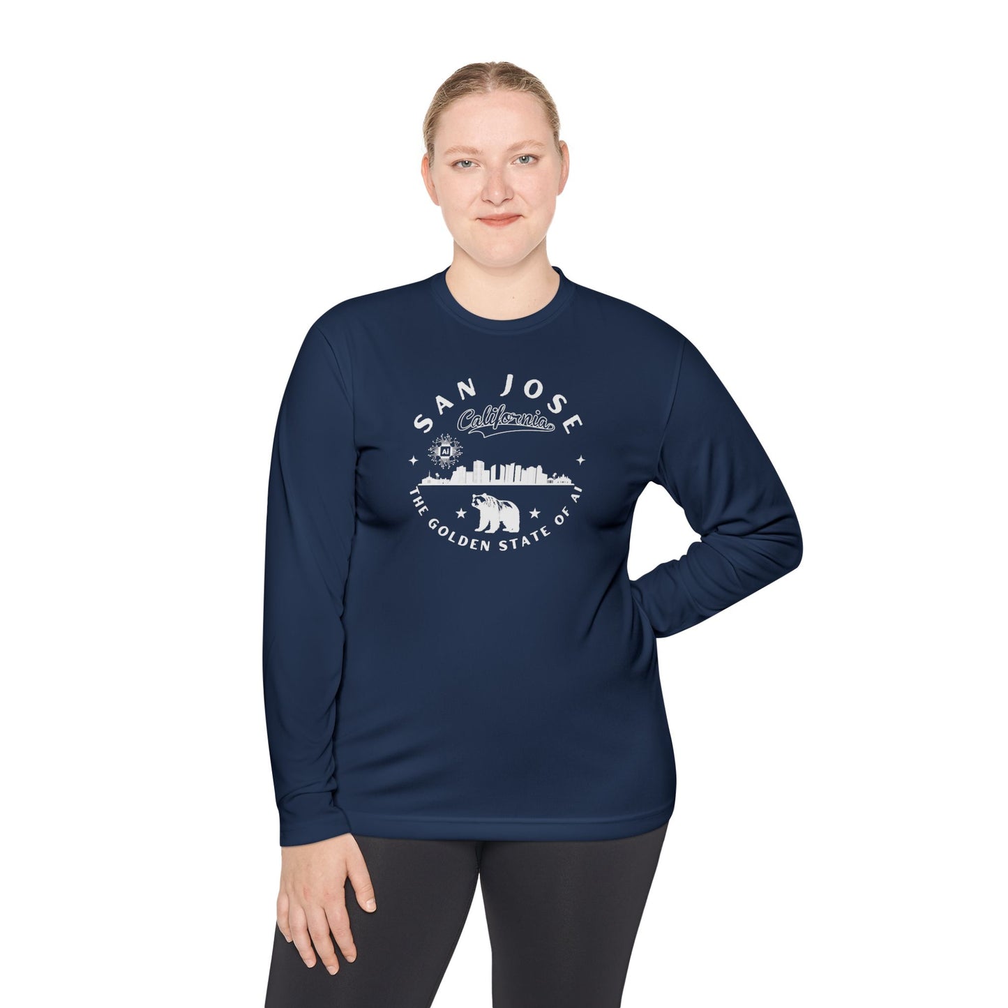 San Jose CA The Golden State of AI - Unisex Long Sleeve Tee