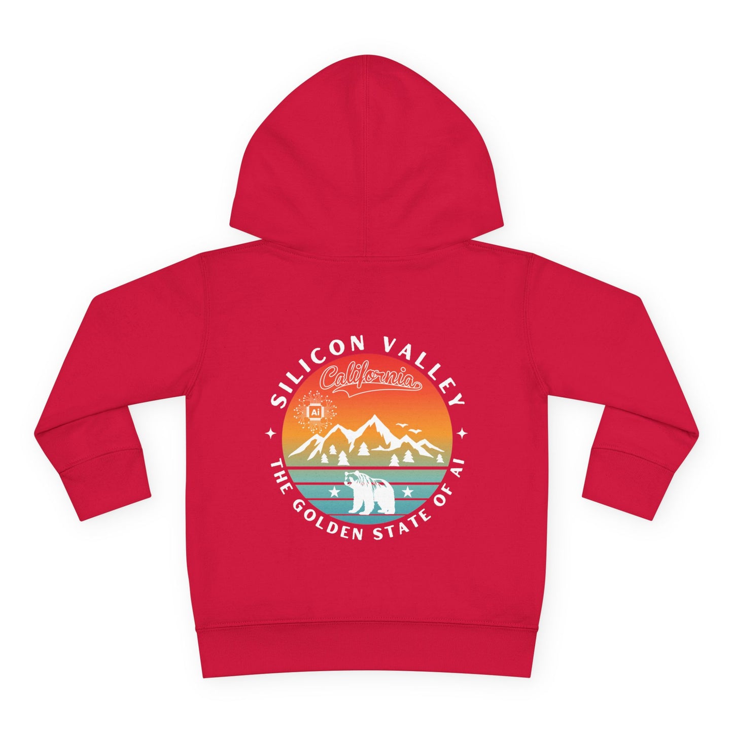 Silicon Valley CA The Golden State of AI - Toddler Tech Themed Hoodie