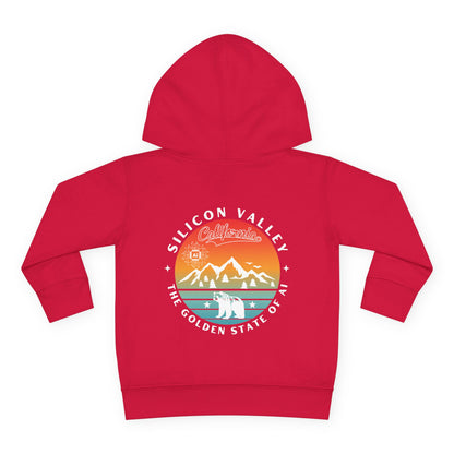 Silicon Valley CA The Golden State of AI - Toddler Tech Themed Hoodie