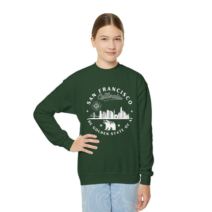 San Francisco CA The Golden State of AI Youth Crewneck