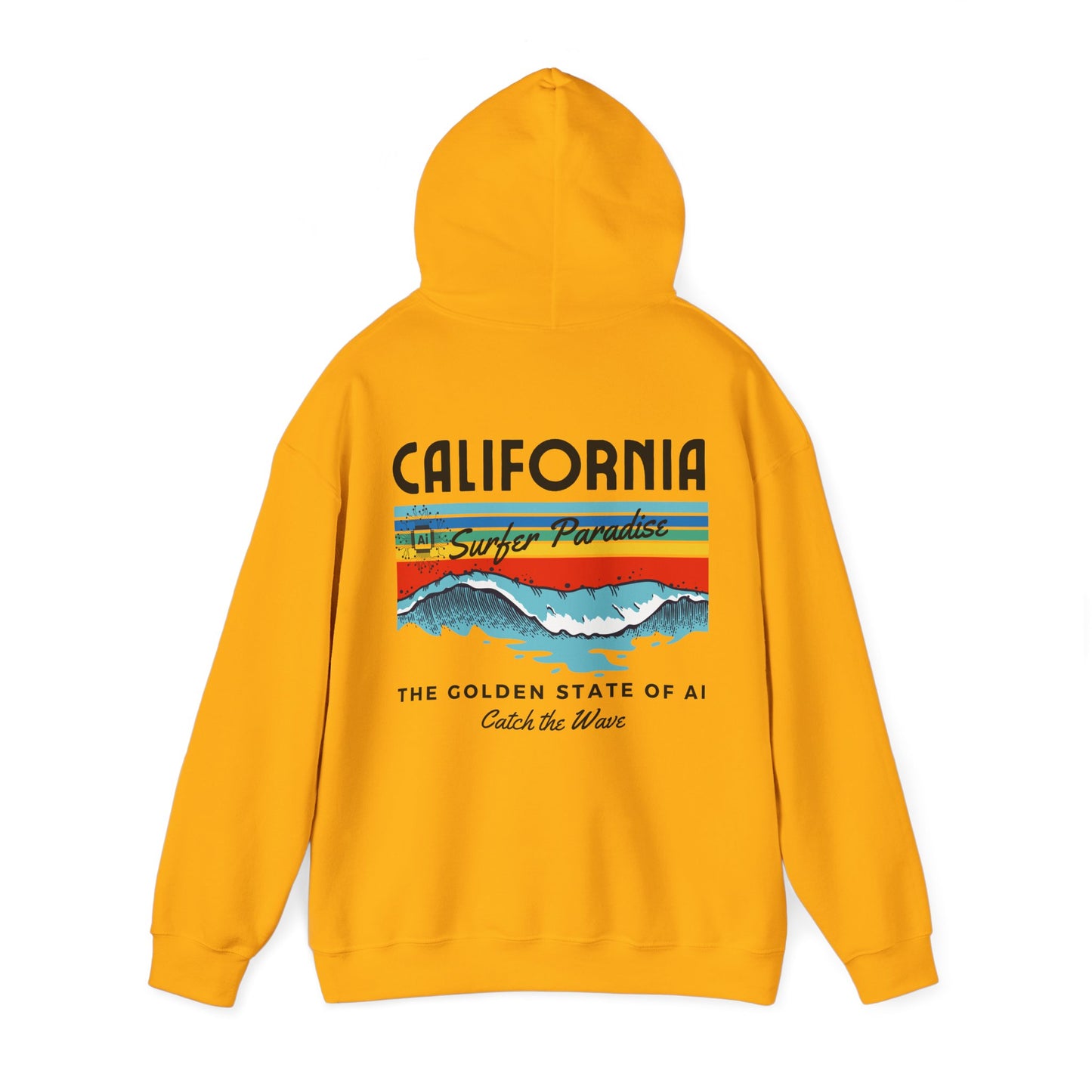 Catch the Wave CA The Golden State of AI - Perfect for AI Tech Beach Lovers & Adventure Seekers