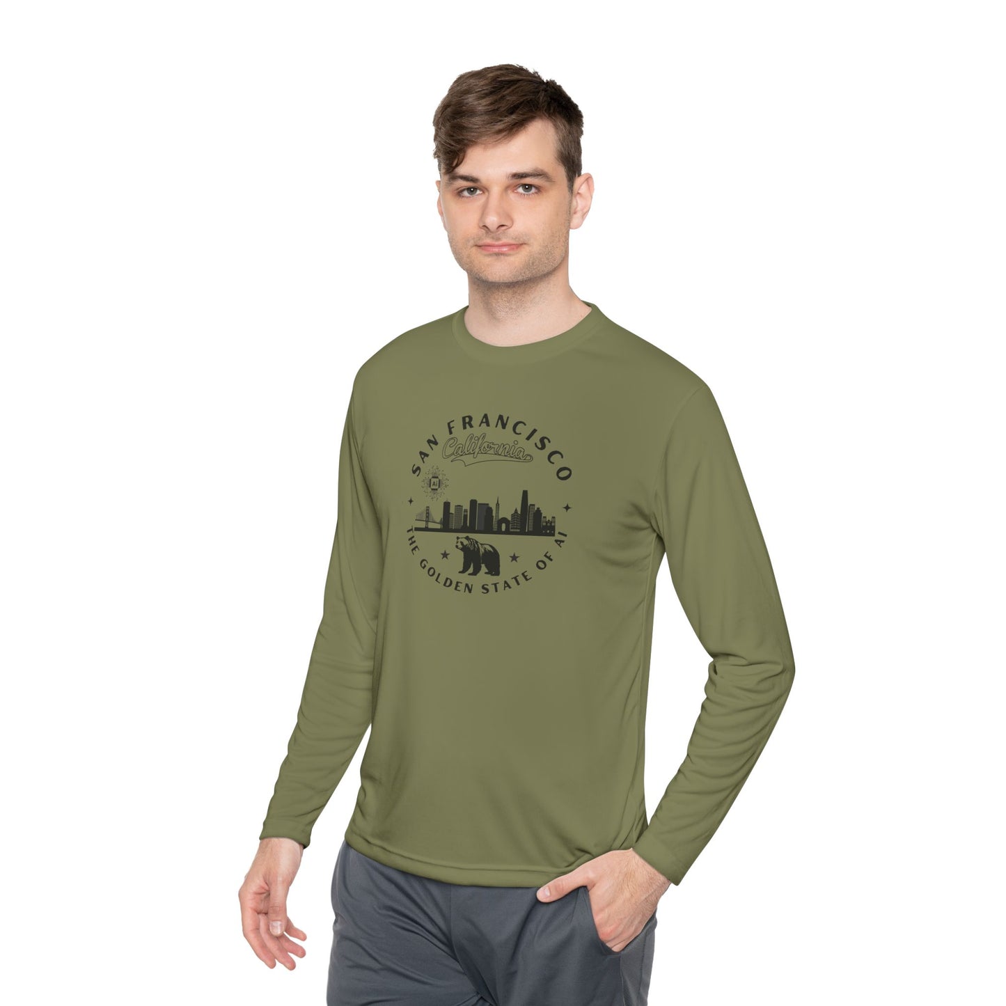 San Francisco CA The Golden State of AI - Unisex Long Sleeve Tee