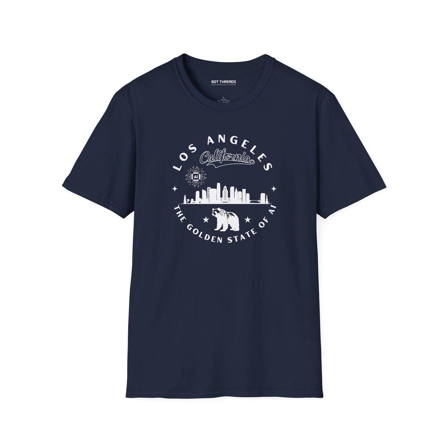 Los Angeles CA The Golden State of AI - Unisex Softstyle Tee