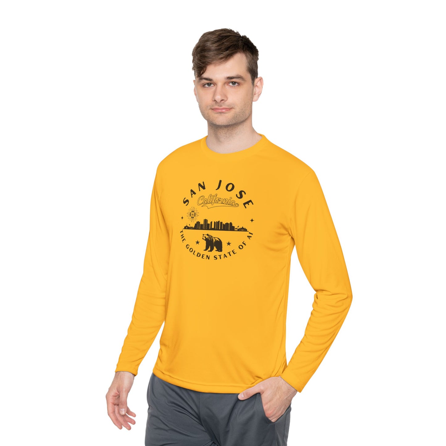 San Jose CA The Golden State of AI - Unisex Long Sleeve Tee