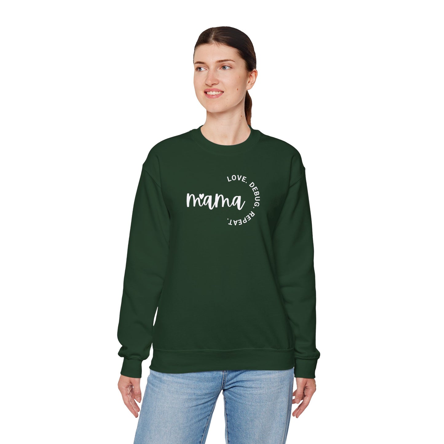 Love. Debug. Repeat. - Cozy Crewneck Sweatshirt