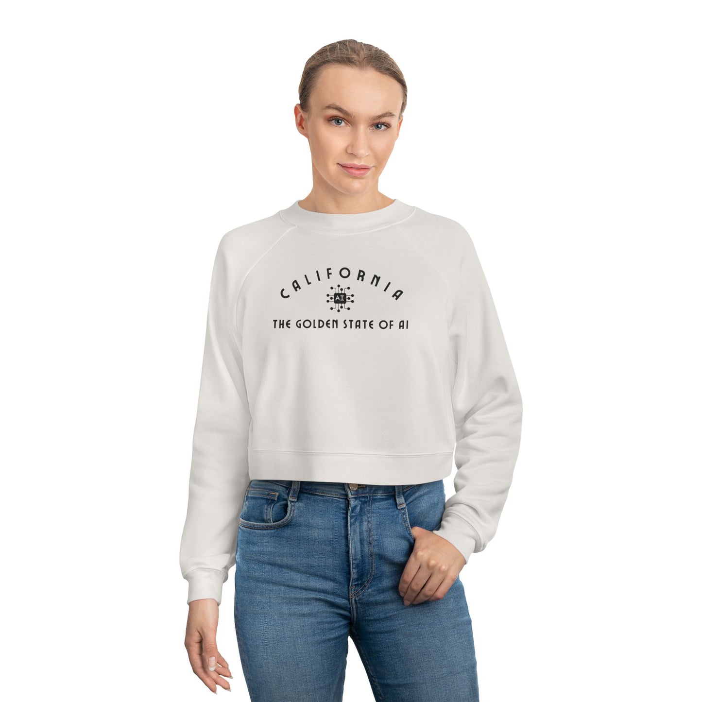 California Golden State of AI Design - Cropped Pullover