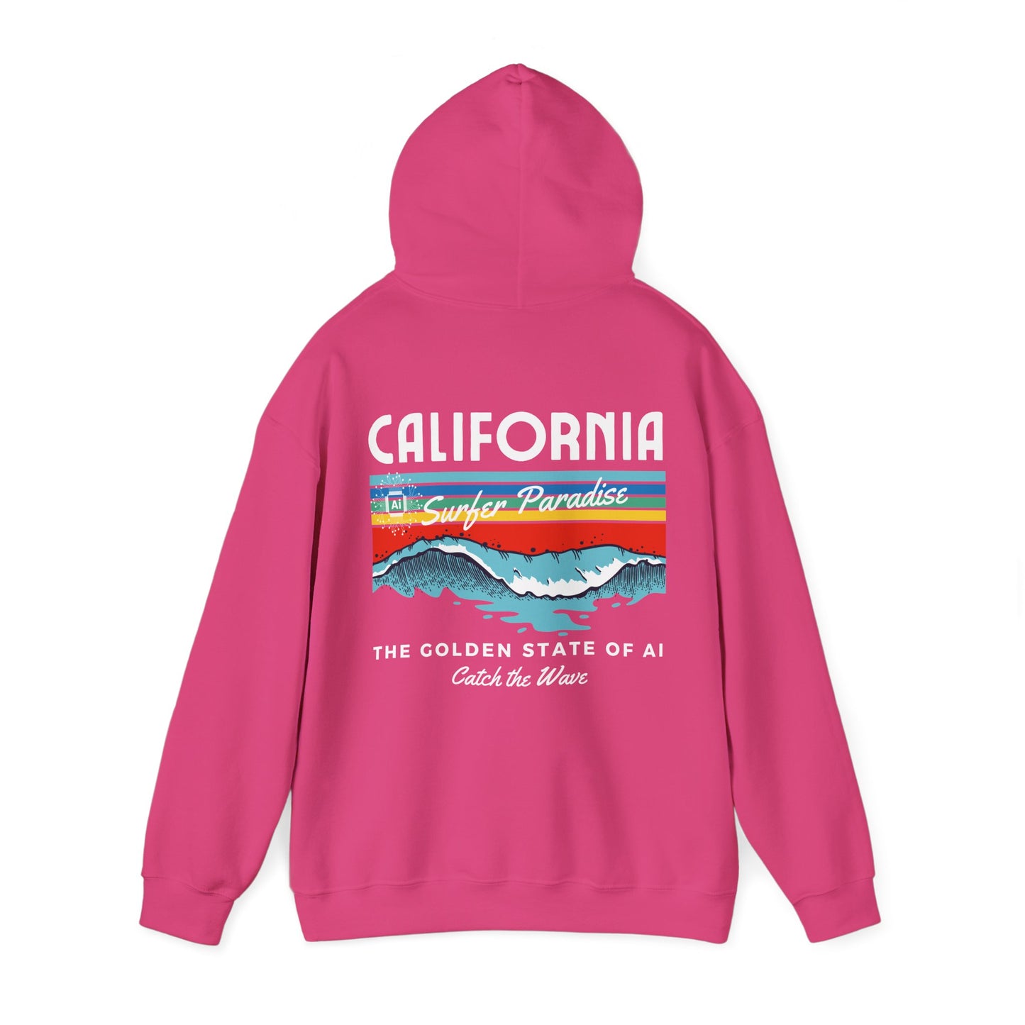 Catch the Wave CA The Golden State of AI - Perfect for AI Tech Beach Lovers & Adventure Seekers