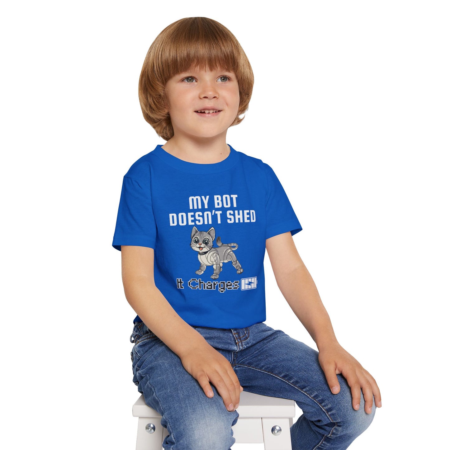 My CatBot Doesn't Shed It Charges - Cute Short Sleeve Tee