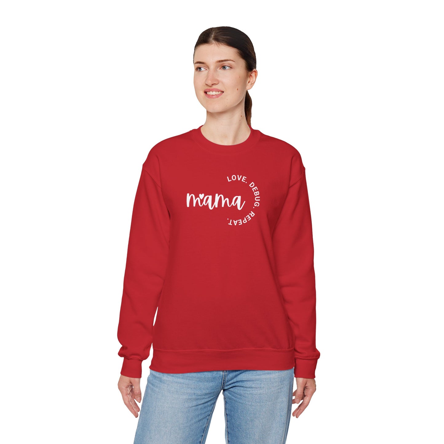 Love. Debug. Repeat. - Cozy Crewneck Sweatshirt