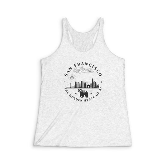 SF CA The Golden State of AI - Racerback Tank
