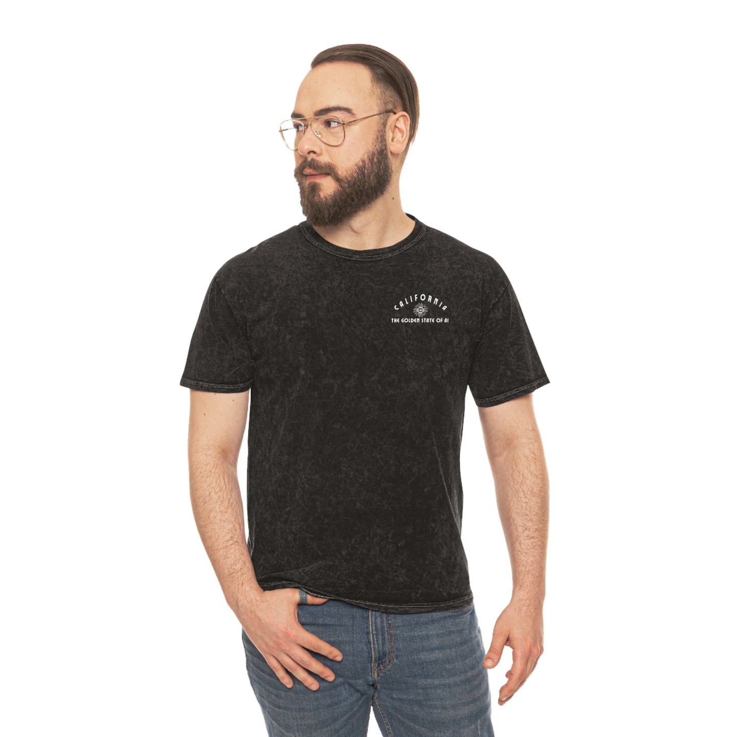 California The Golden State of AI - Mineral Wash Tee