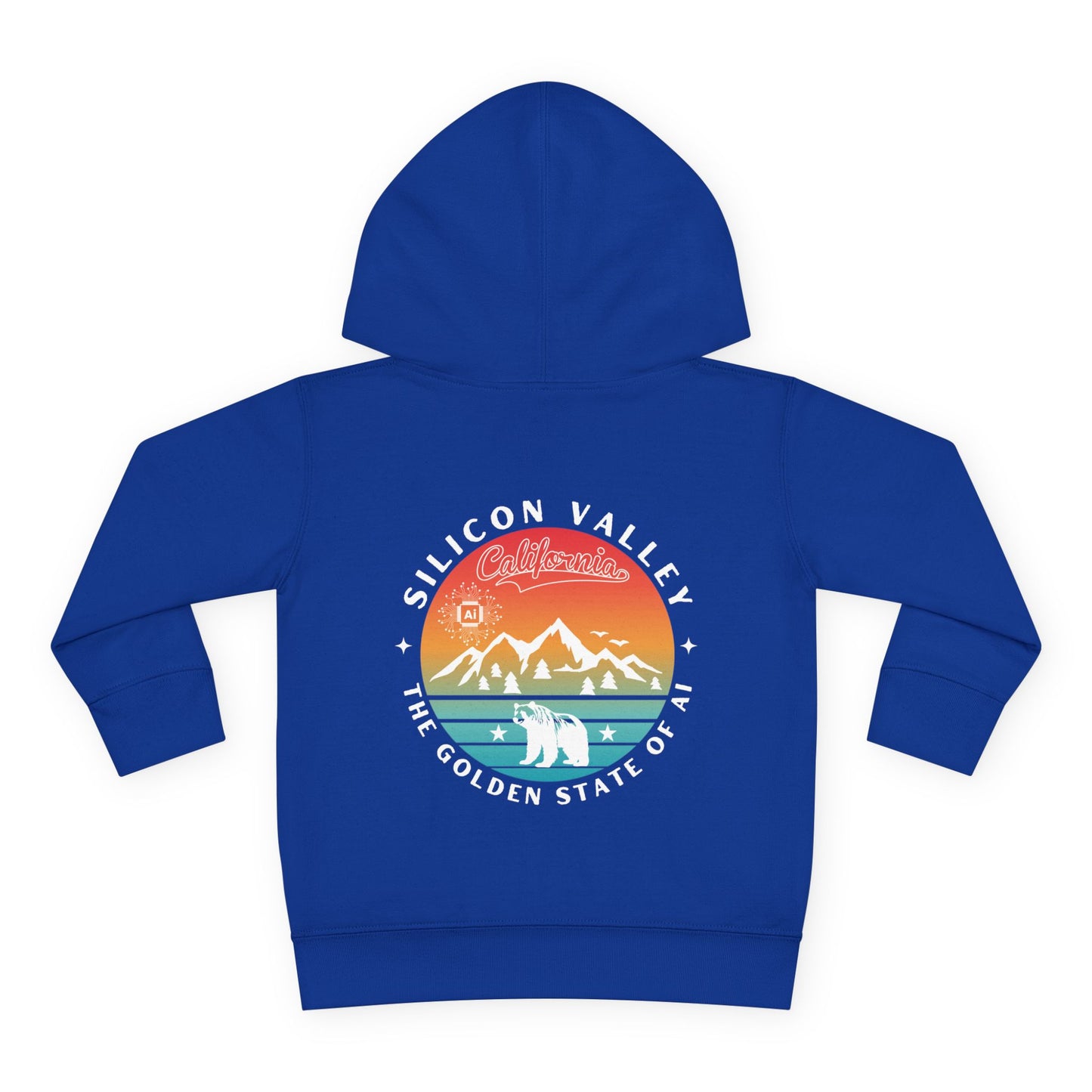Silicon Valley CA The Golden State of AI - Toddler Tech Themed Hoodie
