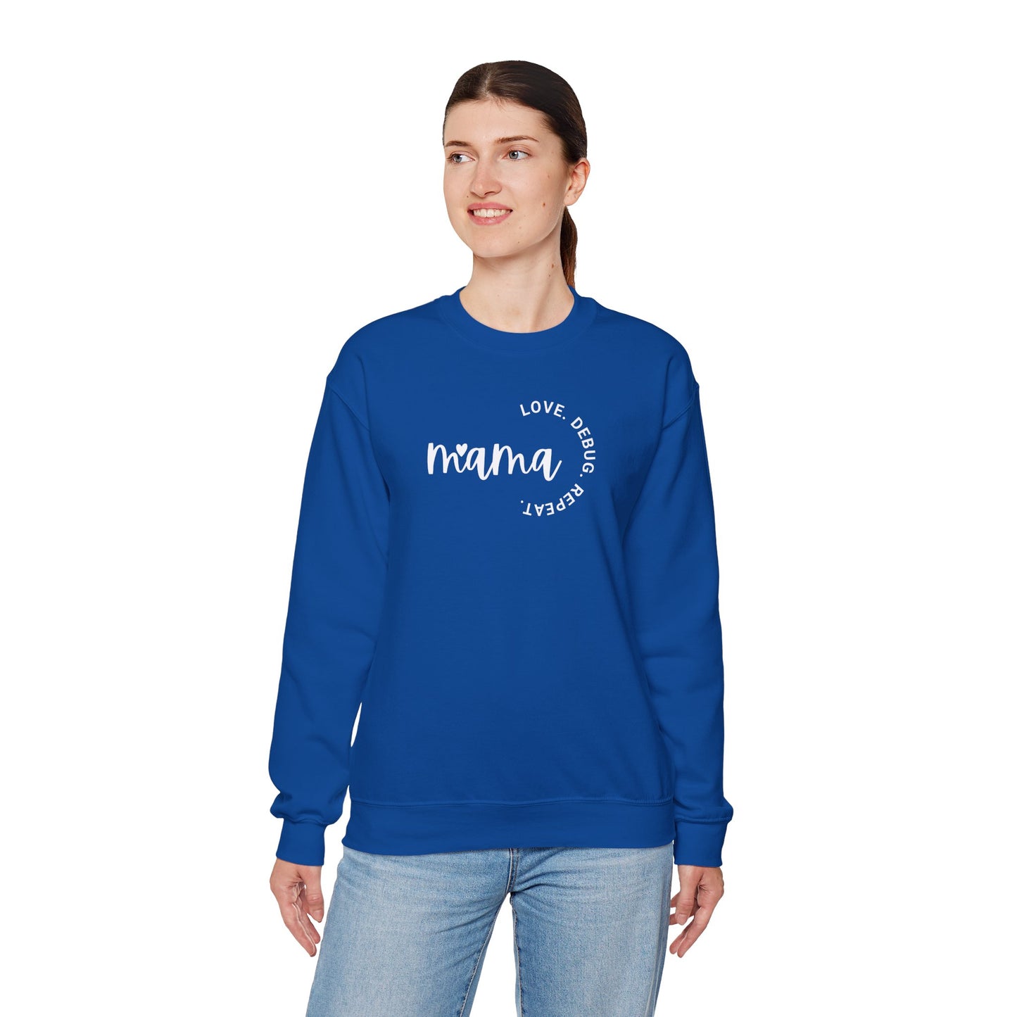 Love. Debug. Repeat. - Cozy Crewneck Sweatshirt