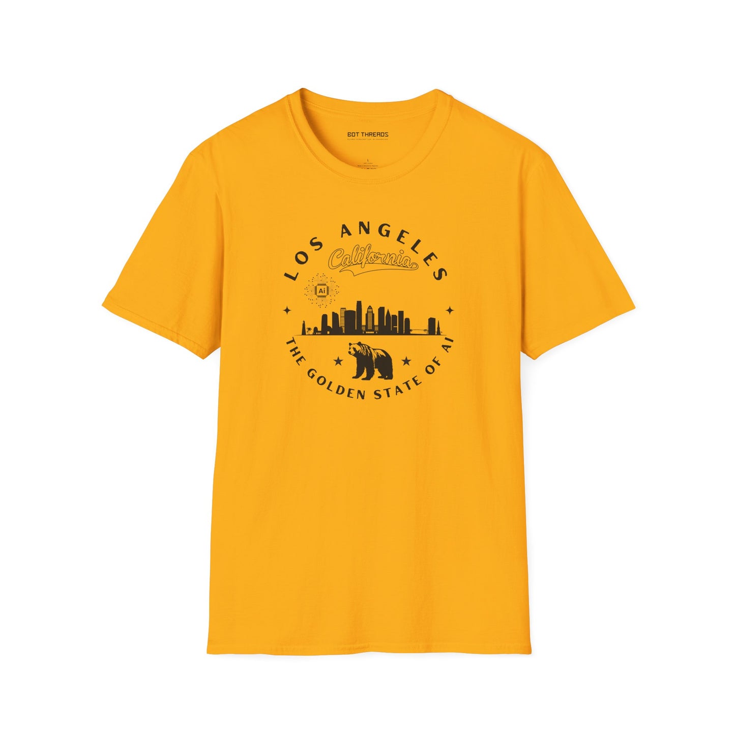 Los Angeles CA The Golden State of AI - Unisex Softstyle Tee