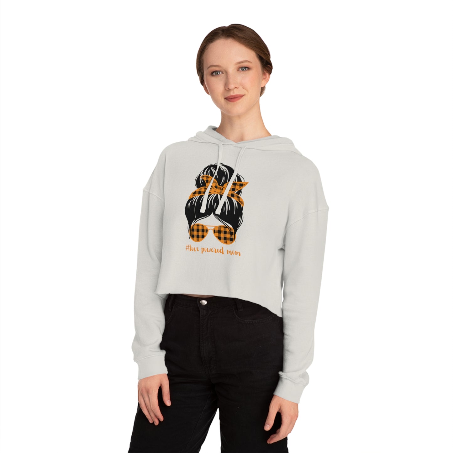 Women's Cropped Hoodie - LovePowered Mom