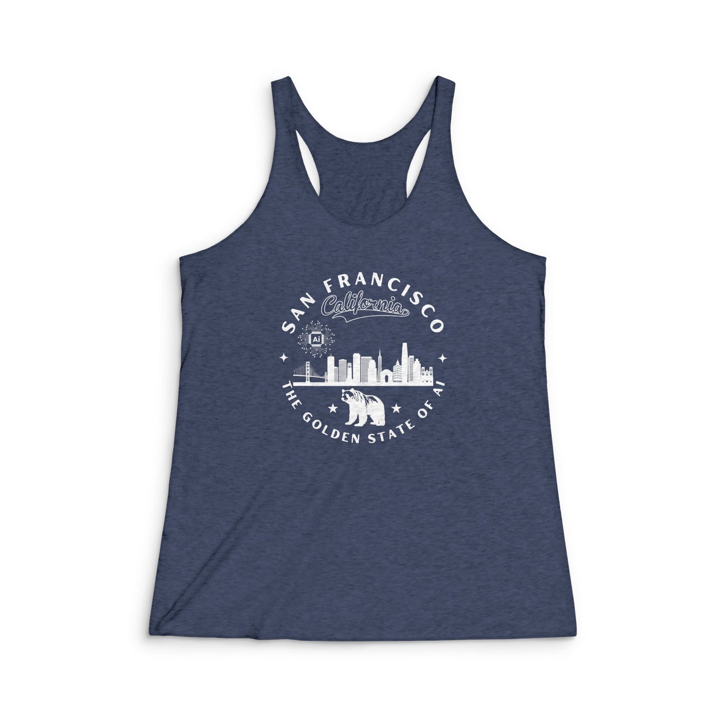 SF CA The Golden State of AI - Racerback Tank