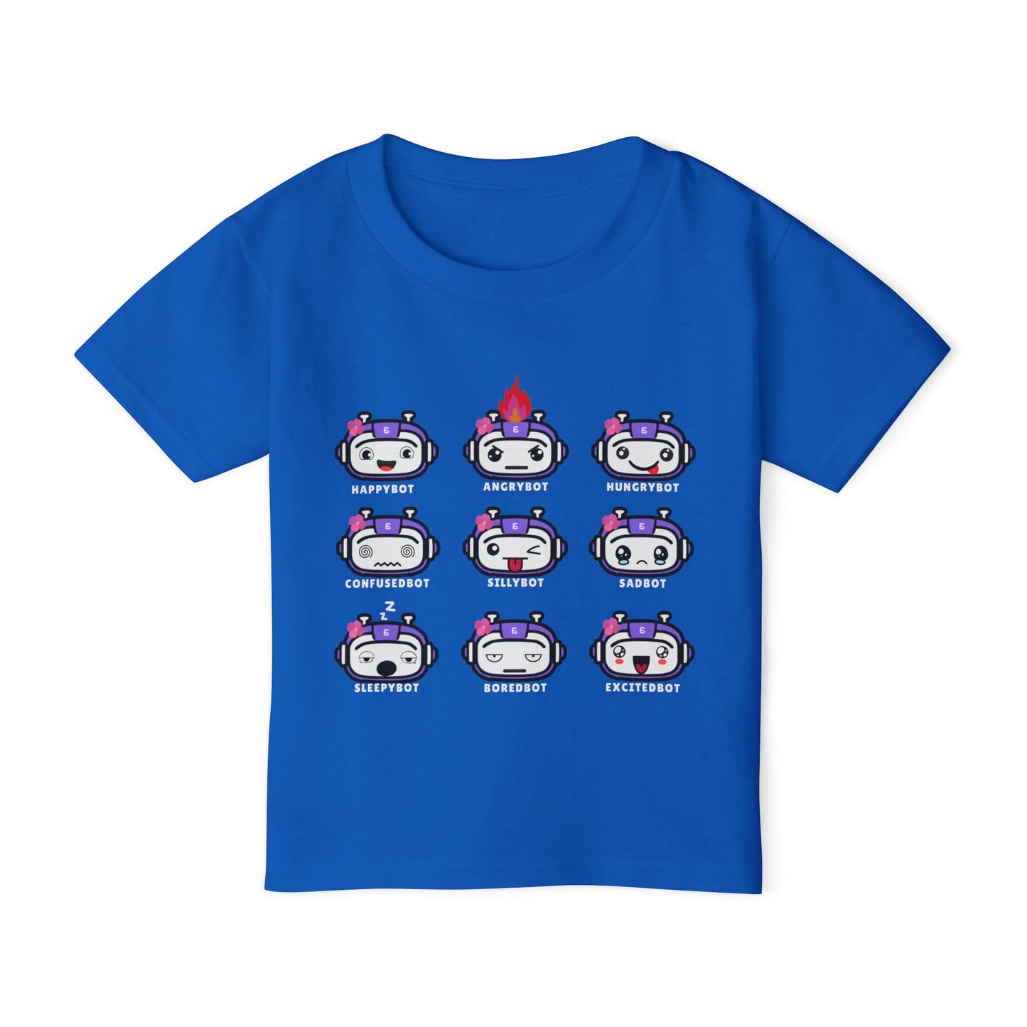 Toddler Robot Emotions (Girl) Short Sleeve Tee