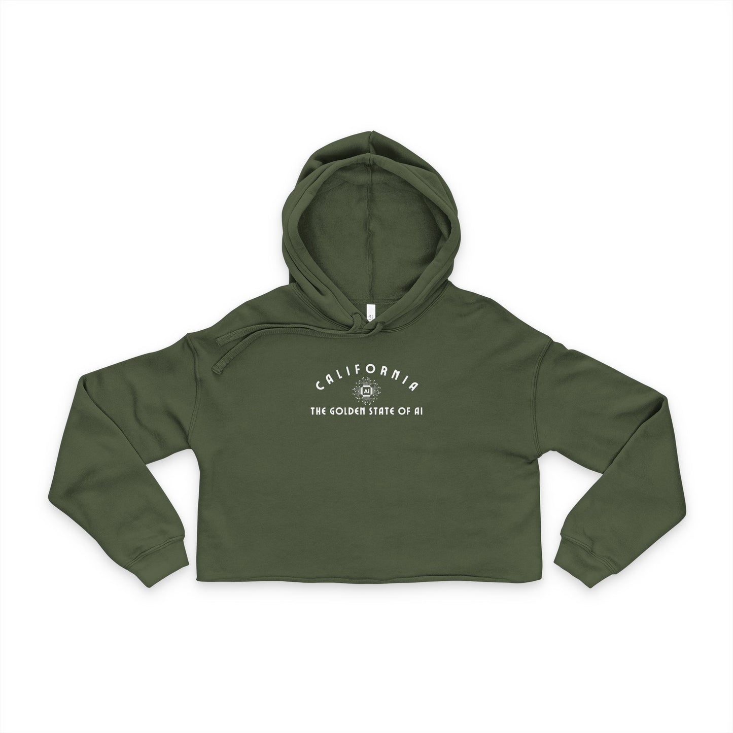 California Golden State of AI - Women's Cropped Hoodie