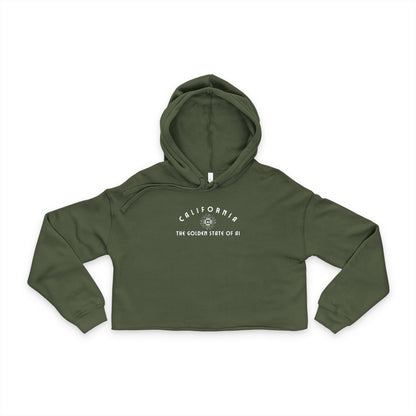 California Golden State of AI - Women's Cropped Hoodie