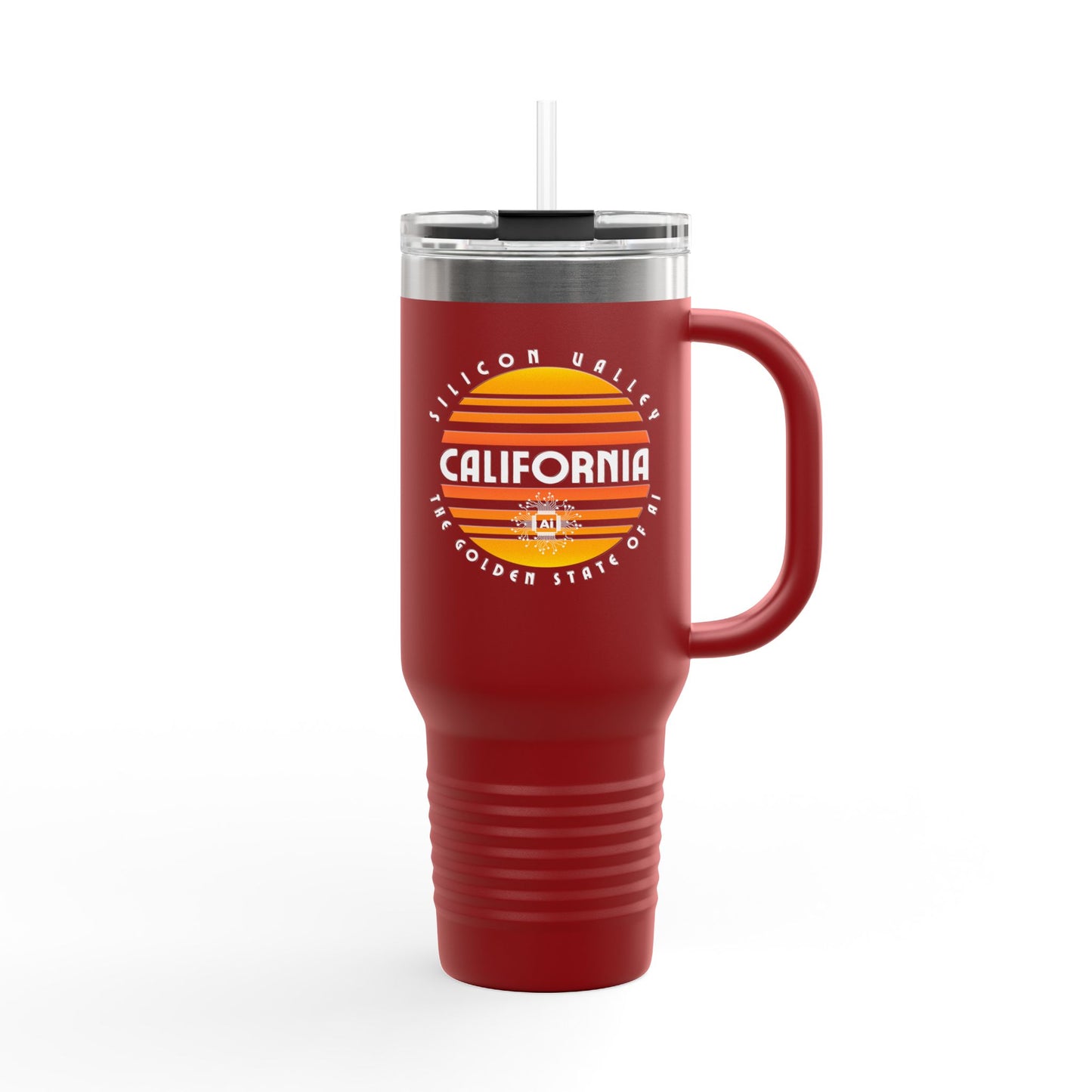 Silicon Valley CA The Golden State of AI - Travel Mug - 40oz with Straw