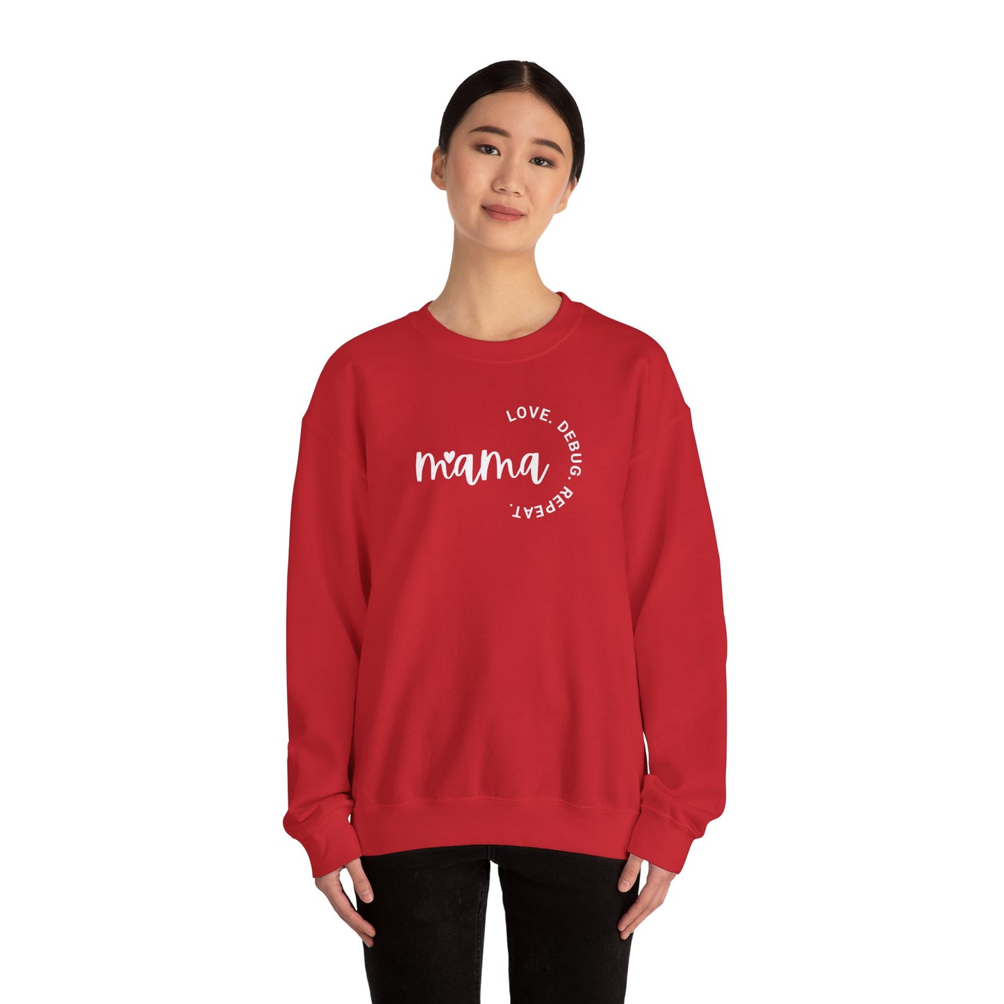 Love. Debug. Repeat. - Cozy Crewneck Sweatshirt