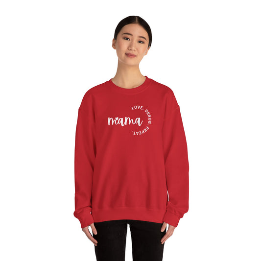 Love. Debug. Repeat. - Cozy Crewneck Sweatshirt