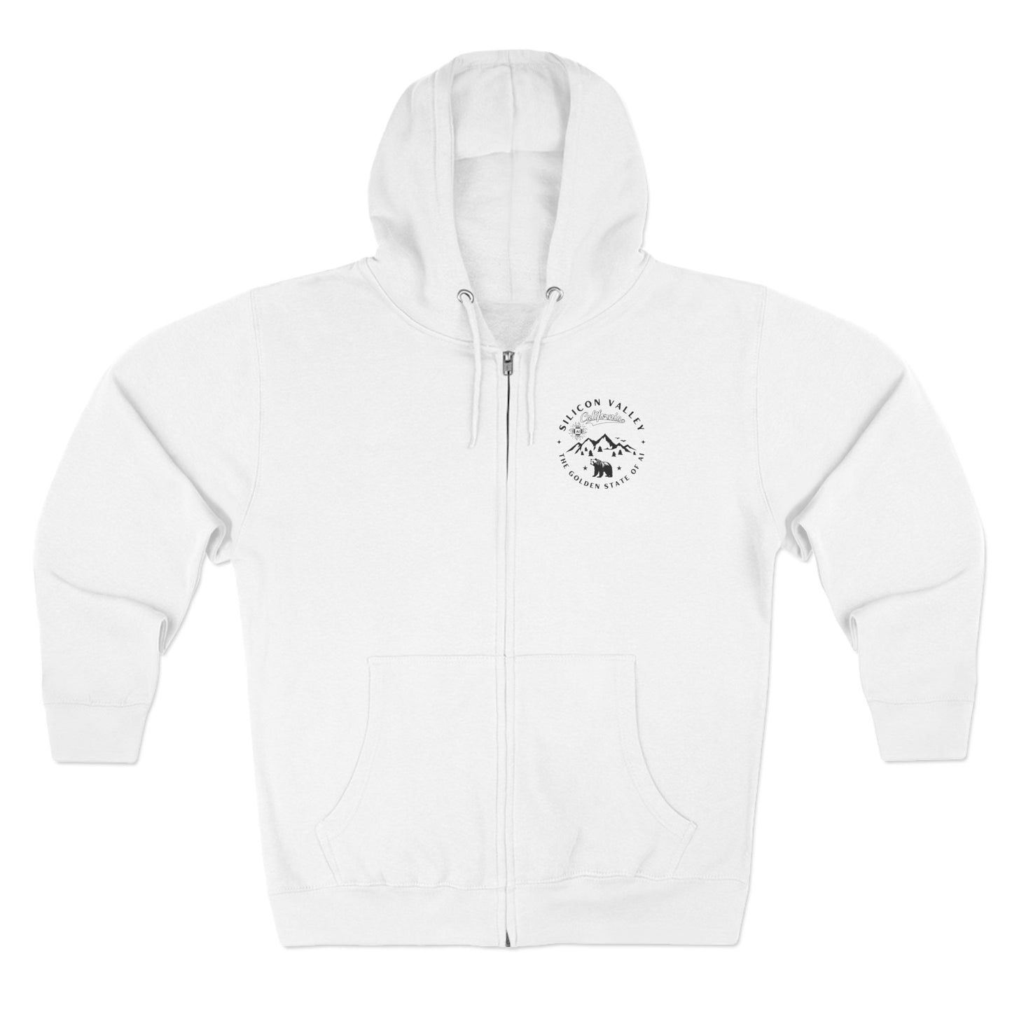 Silicon Valley CA The Golden State of AI - Unisex Zip Hoodie