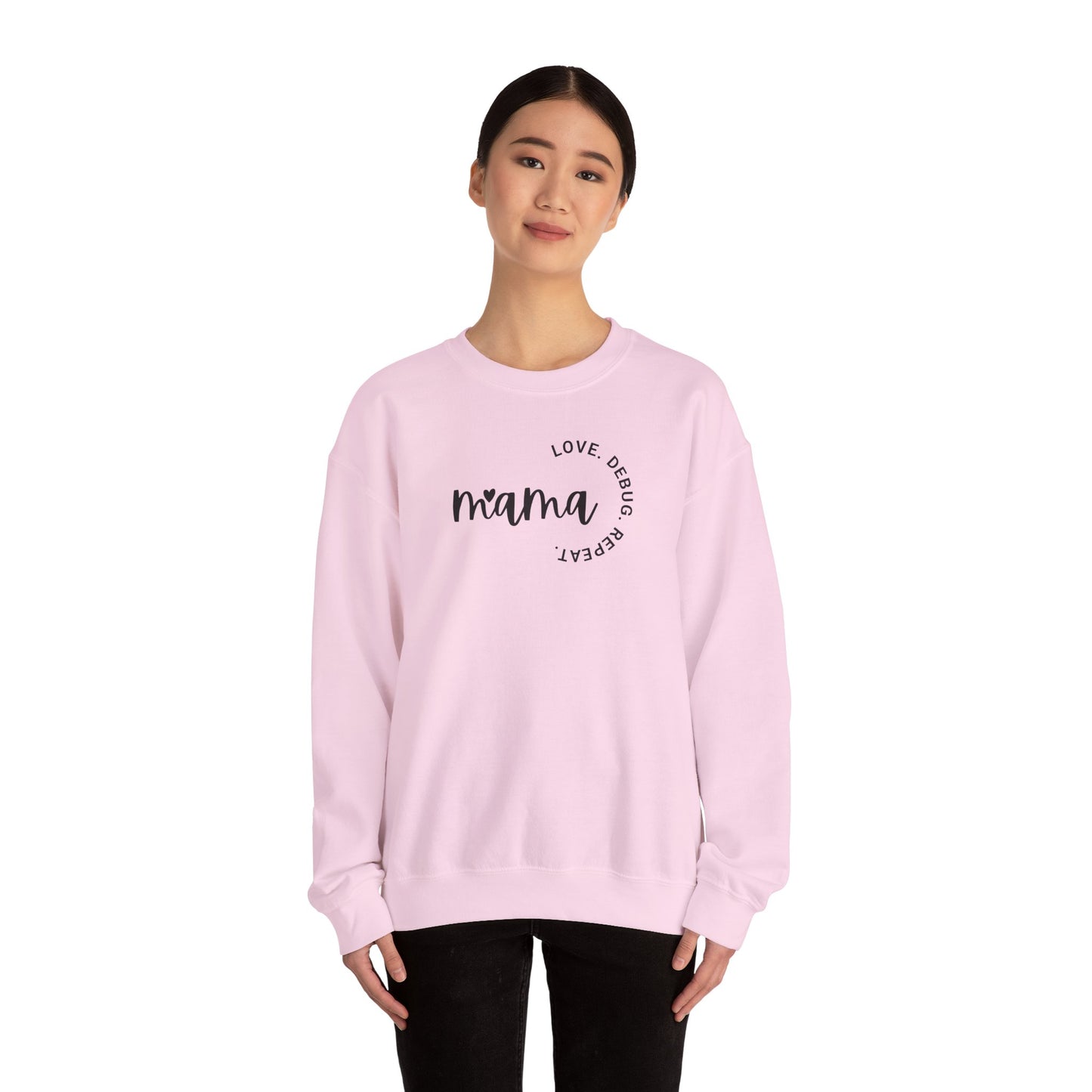 Love. Debug. Repeat. - Cozy Crewneck Sweatshirt